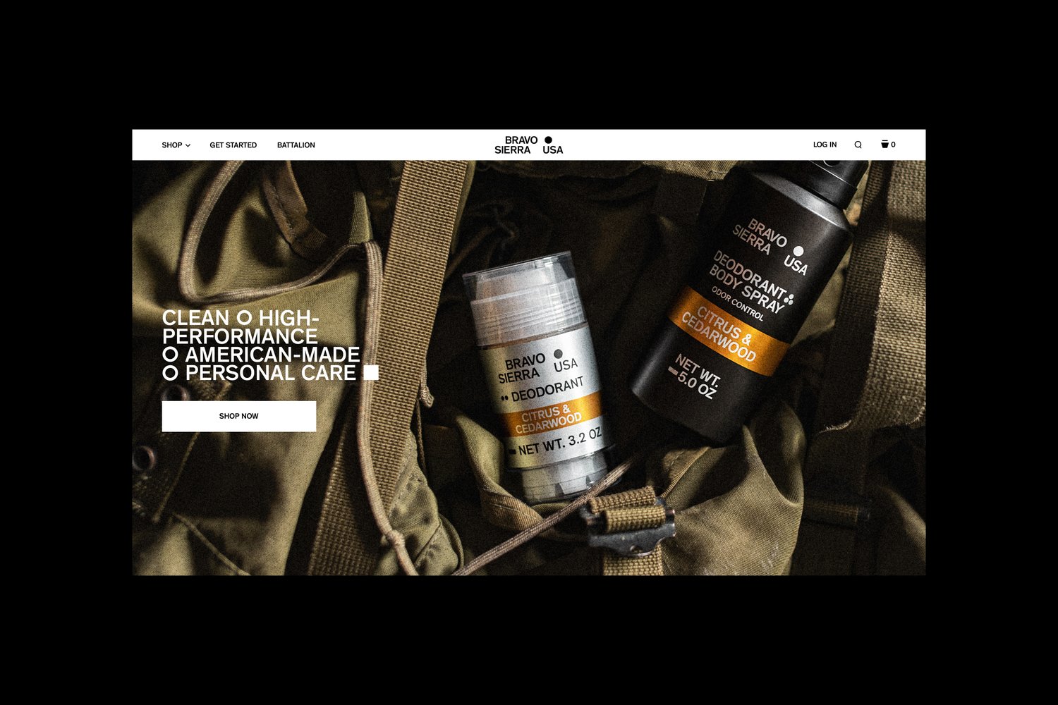 Bravo Sierra ecommerce interface