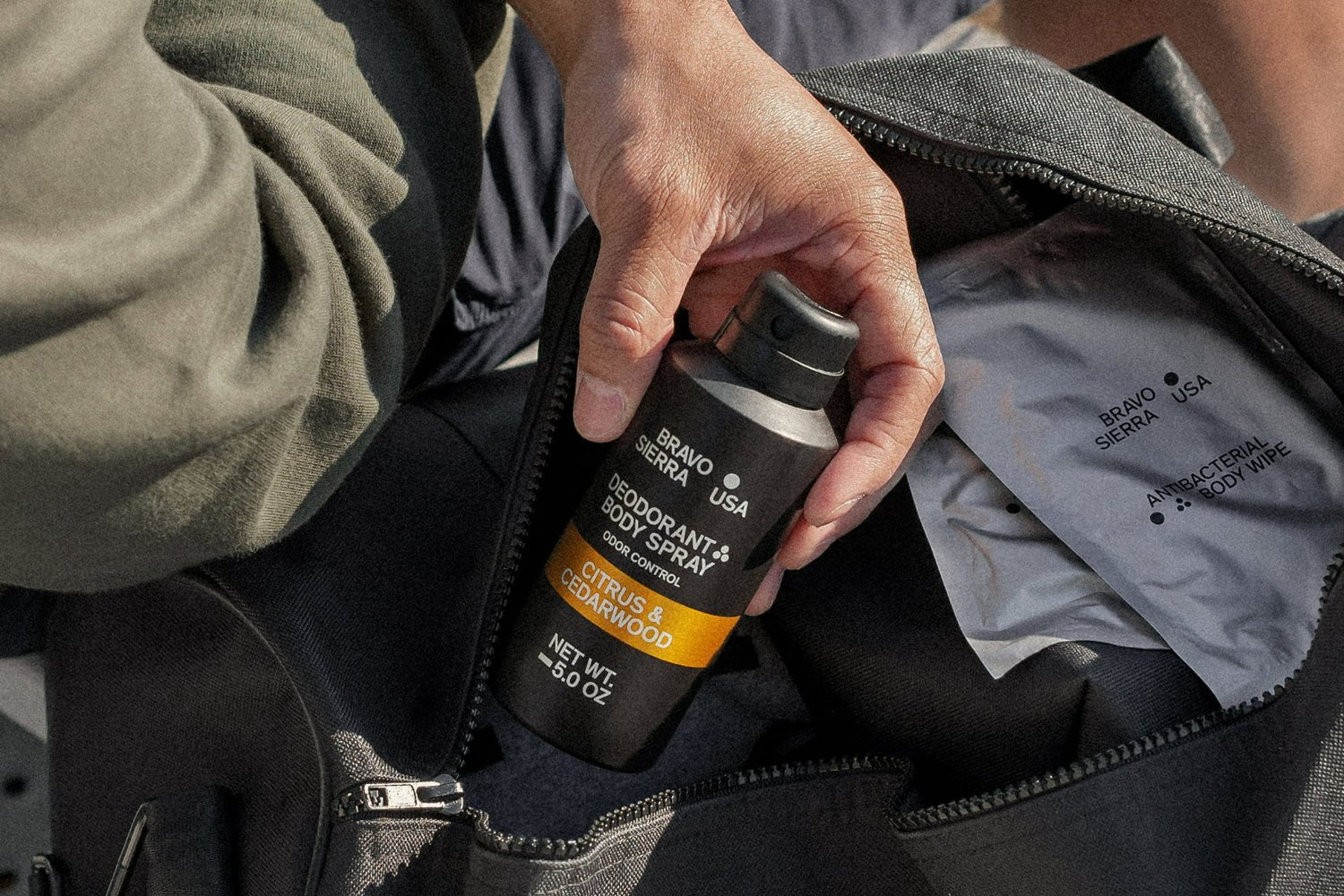 BRAVO SIERRA brand image of a person holding their product