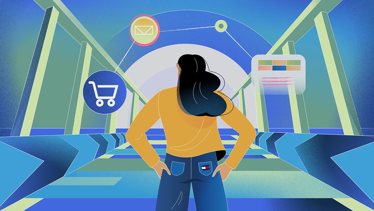 A person facing smooth user experience and clear data management flow